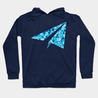 Geometric Minimal LowPoly Art Airplane Hoodie